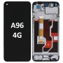 OPPO A96 4G (2022) LCD OLED touch screen (Original Service Pack) with frame [Black] 4130058